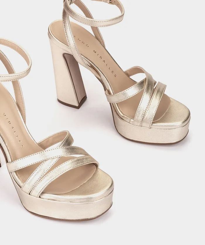 Women Civitella Metallic 8211 Heeled Sandals Pedro Miralles