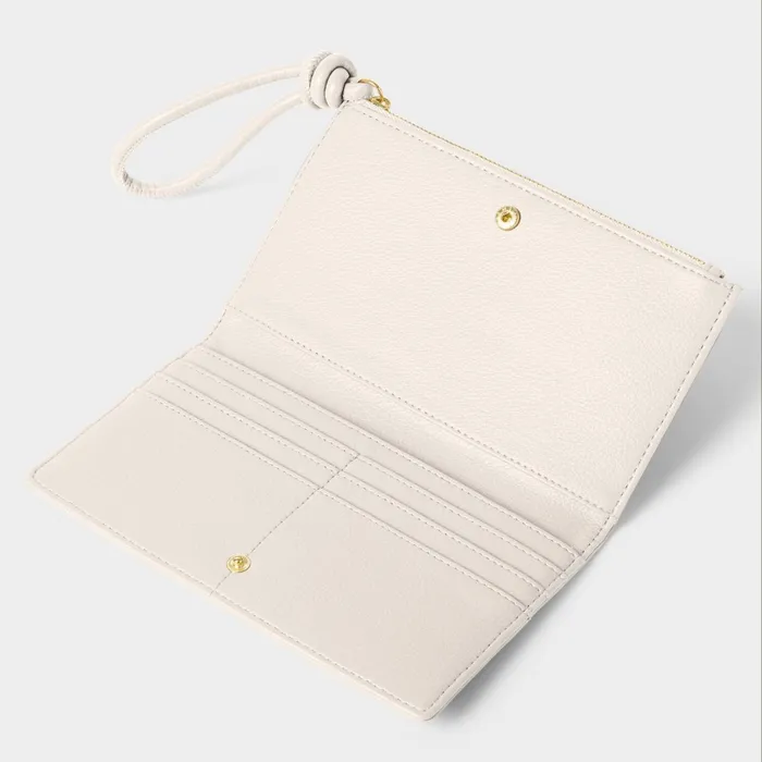 Women Clutch Bags and Pouches Katie Loxton Asha FoldOut Wristlet In Off White