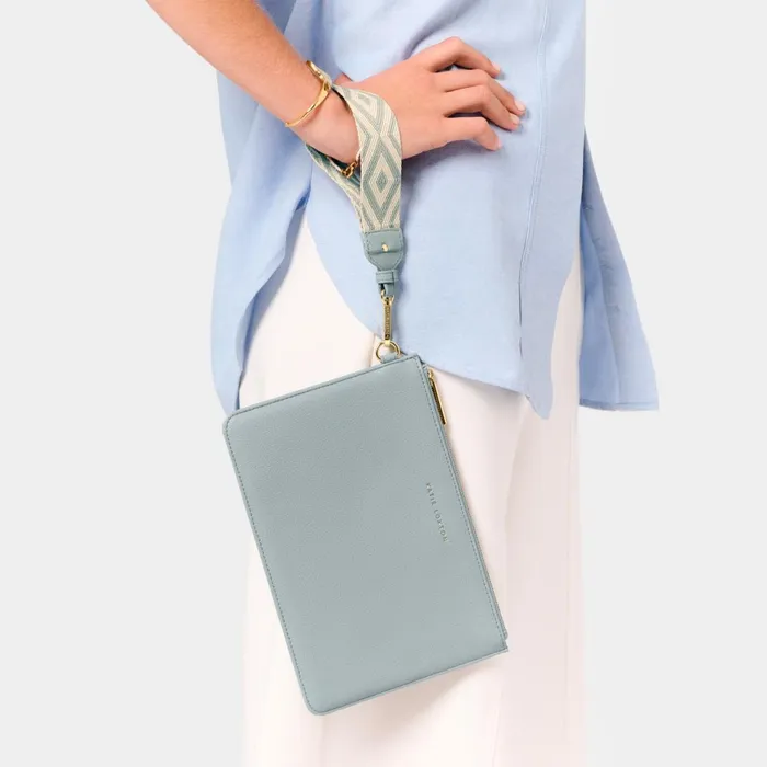 Women Clutch Bags and Pouches Katie Loxton Hallie Wristlet Pouch In Duck Egg Blue 8211 Clutch Bag Women Clutch Bags and Pouches Katie Loxton Hallie Wristlet Pouch In Duck Egg Blue 8211 Clutch Bag