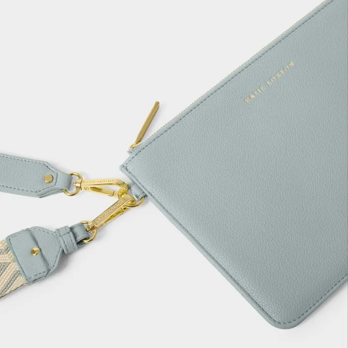 Women Clutch Bags and Pouches Katie Loxton Hallie Wristlet Pouch In Duck Egg Blue 8211 Clutch Bag