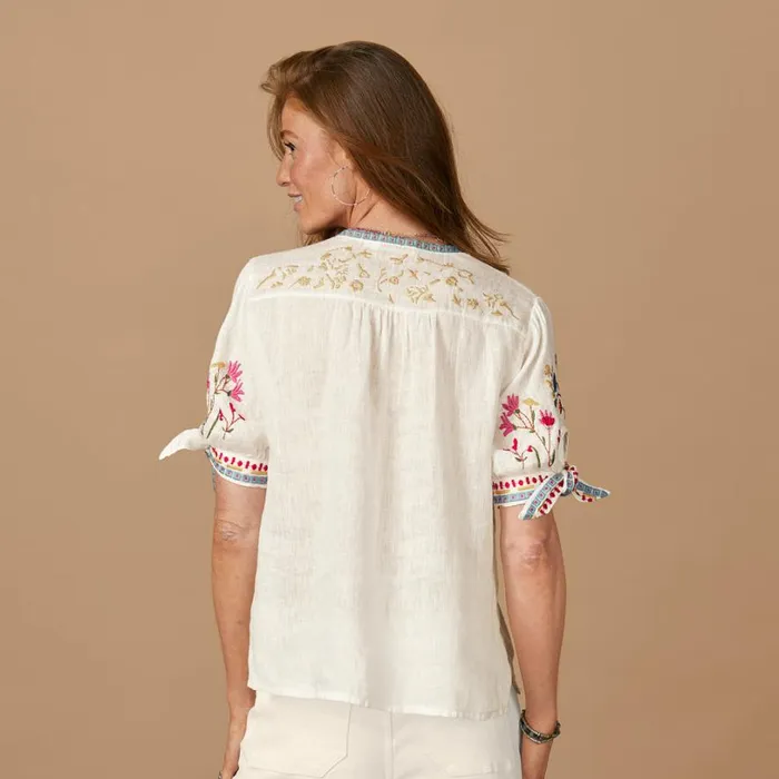 Women Cosetta Linen Top White Sundance Catalog Tops Women Cosetta Linen Top White Sundance Catalog Tops