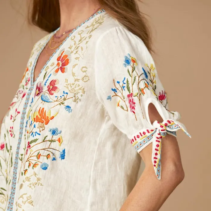 Women Cosetta Linen Top White Sundance Catalog Tops Women Cosetta Linen Top White Sundance Catalog Tops