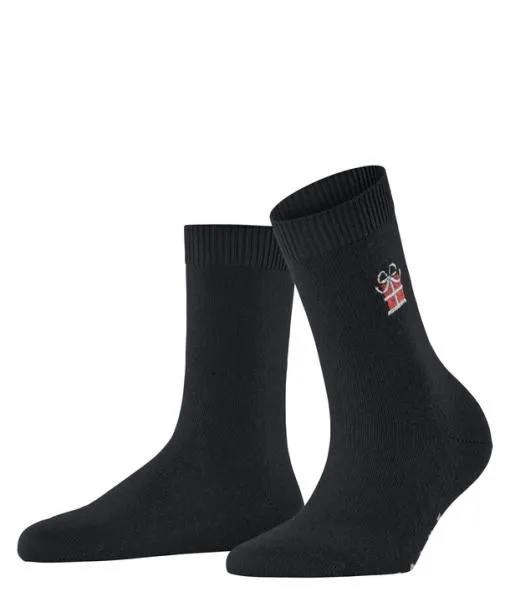 Women Cosy Wool XMas Gift Women Socks Black FALKE Socks