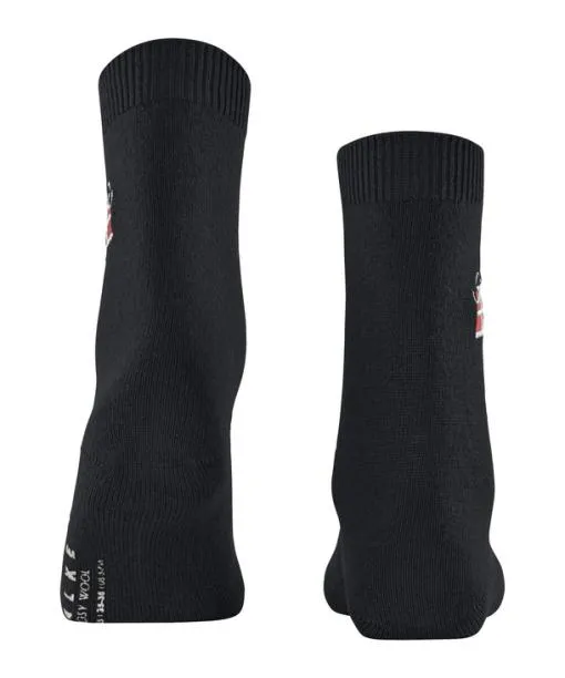 Women Cosy Wool XMas Gift Women Socks Black FALKE Socks