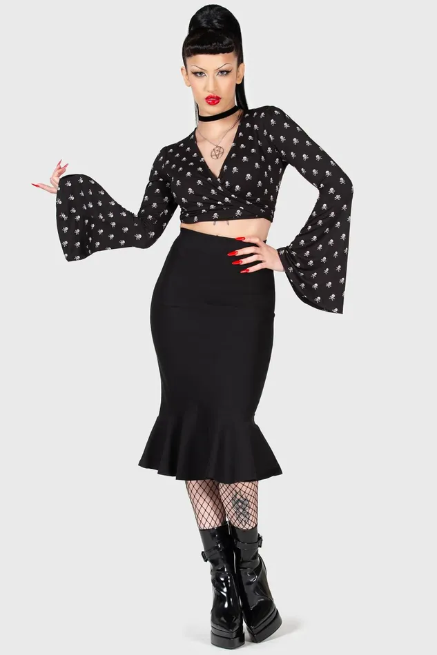 Women Crop Killstar Betty039s Bash Wrap Top