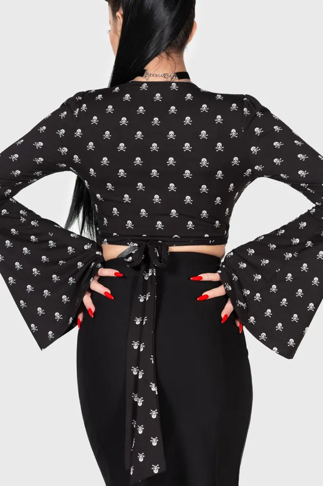 Women Crop Killstar Betty039s Bash Wrap Top