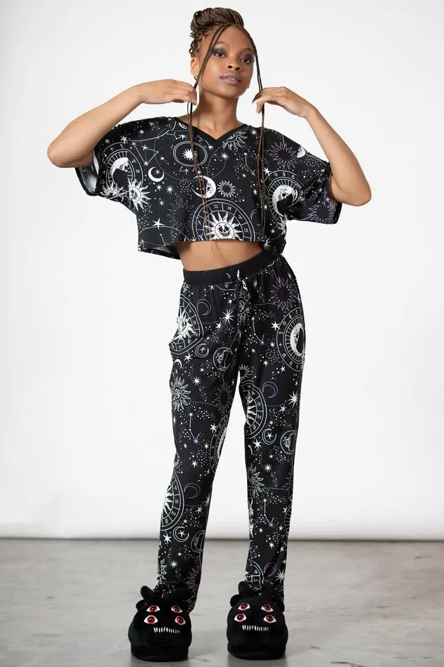 Women Crop Killstar Moonlight V Neck Crop Top
