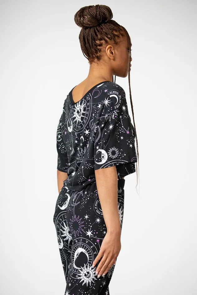 Women Crop Killstar Moonlight V Neck Crop Top