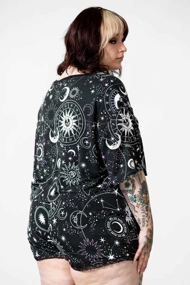 Women Crop Killstar Moonlight V Neck Crop Top