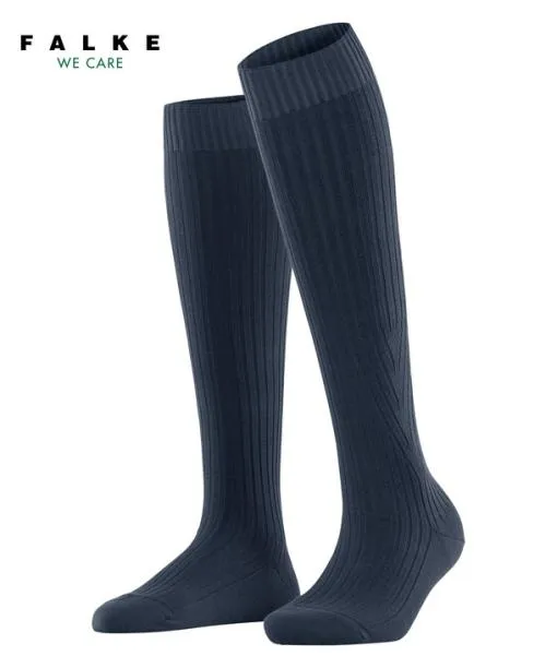 Women Cross Knit Women Kneehigh Socks Space Blue FALKE Knee High Socks