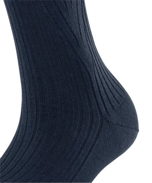 Women Cross Knit Women Kneehigh Socks Space Blue FALKE Knee High Socks
