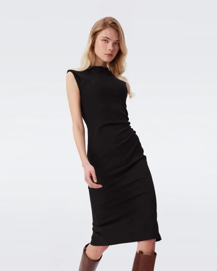 Women Darrius Sleeveless Jersey Dress Black DVF Dresses