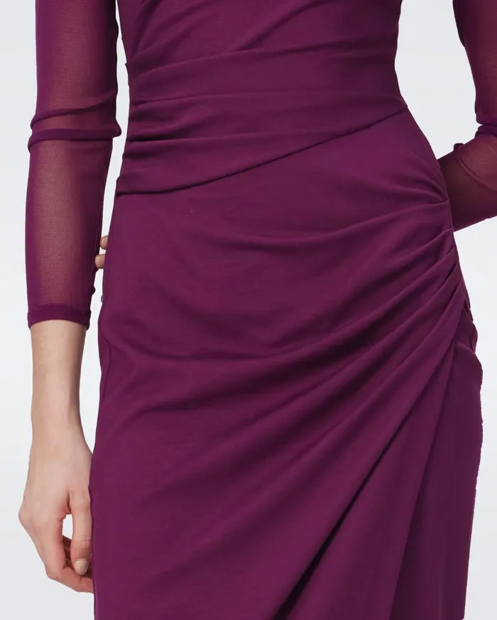 Women Dorinda Dress Velvet Plum DVF Dresses