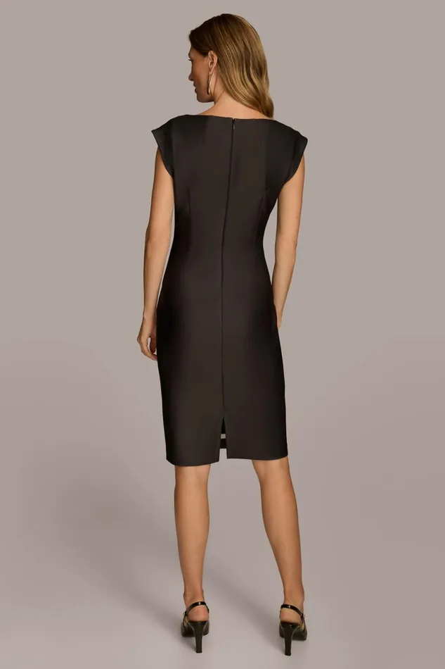 Women Dresses And Jumpsuits Donna Karan ABSTRACT SHEATH MIDI DRESS Black