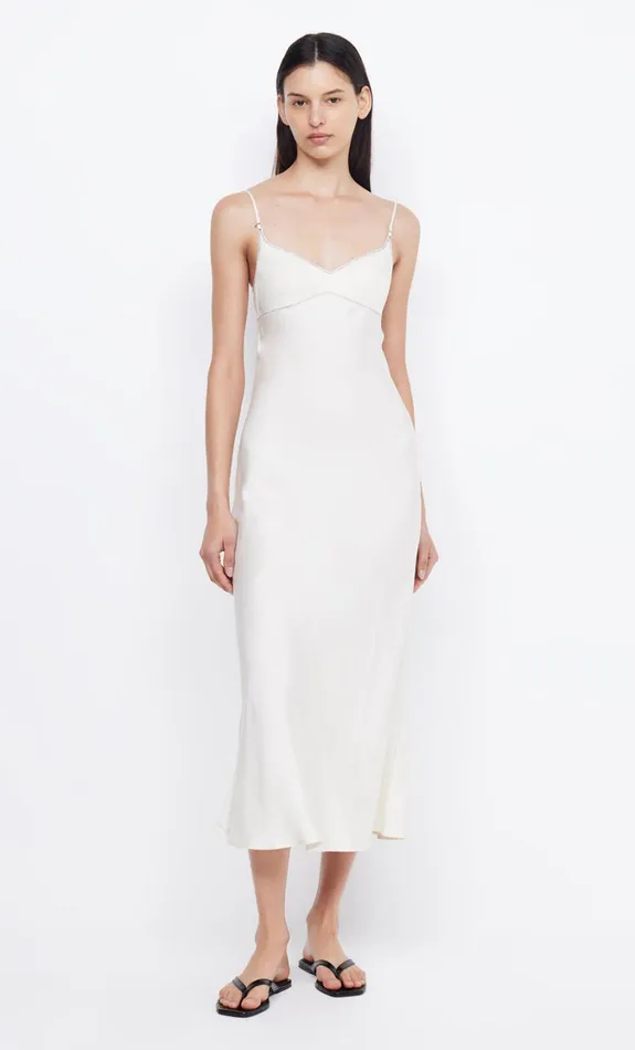 Women Dresses Bec Bridge EMERY MIDI DRESS Ivoryblack