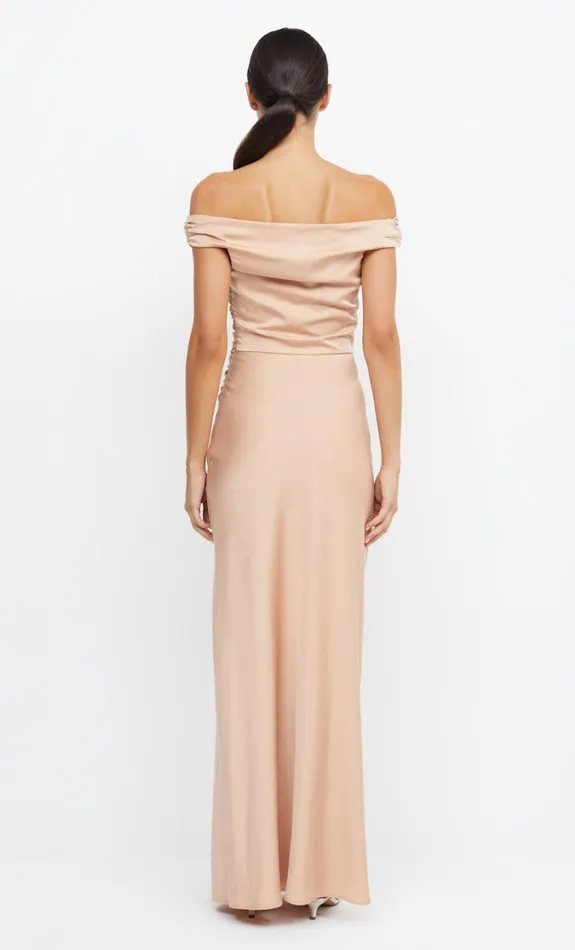 Women Dresses Bec Bridge ETERNITY OFF SHOULDER MAXI Rose Gold