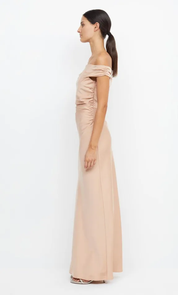 Women Dresses Bec Bridge ETERNITY OFF SHOULDER MAXI Rose Gold