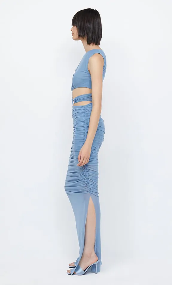 Women Dresses Bec Bridge WHORL ASYM MAXI DRESS Meridian Blue