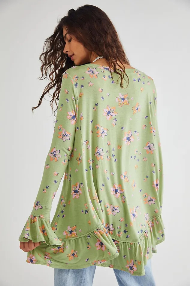 Women Dresses Free People Olivia Printed Tunic Sage Combo
