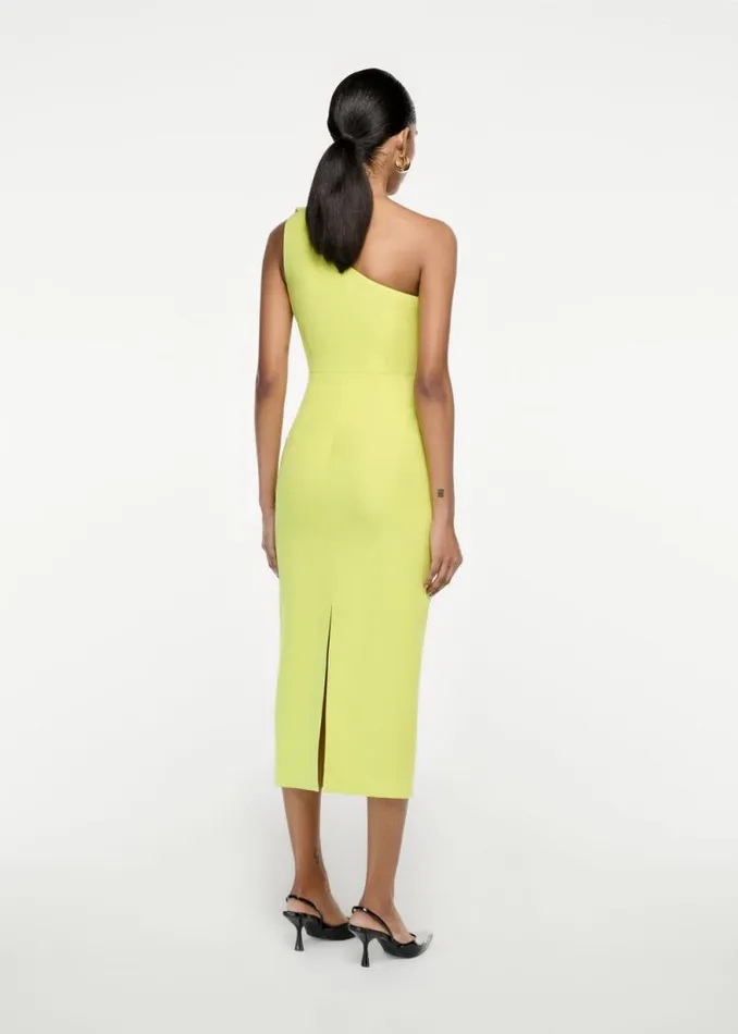 Women Dresses Roland Mouret Asymmetric Silk Wool Midi Dress