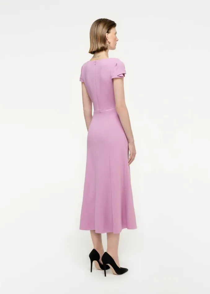 Women Dresses Roland Mouret Cap Sleeve Wool Crepe Midi Dress