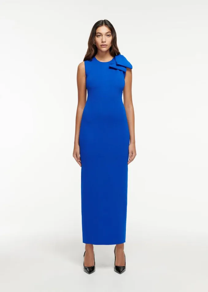Women Dresses Roland Mouret Flat Knit Bow Maxi Dress