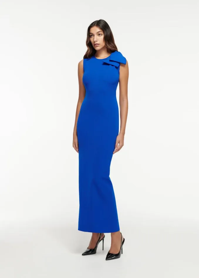 Women Dresses Roland Mouret Flat Knit Bow Maxi Dress