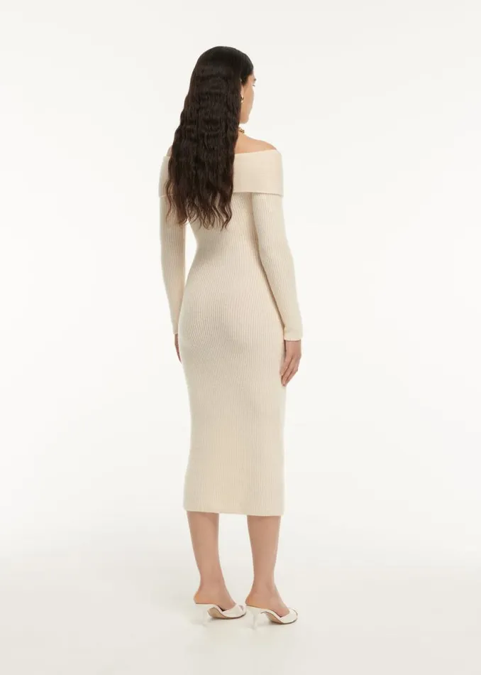 Women Dresses Roland Mouret Long Sleeve Cashmere Midi Dress