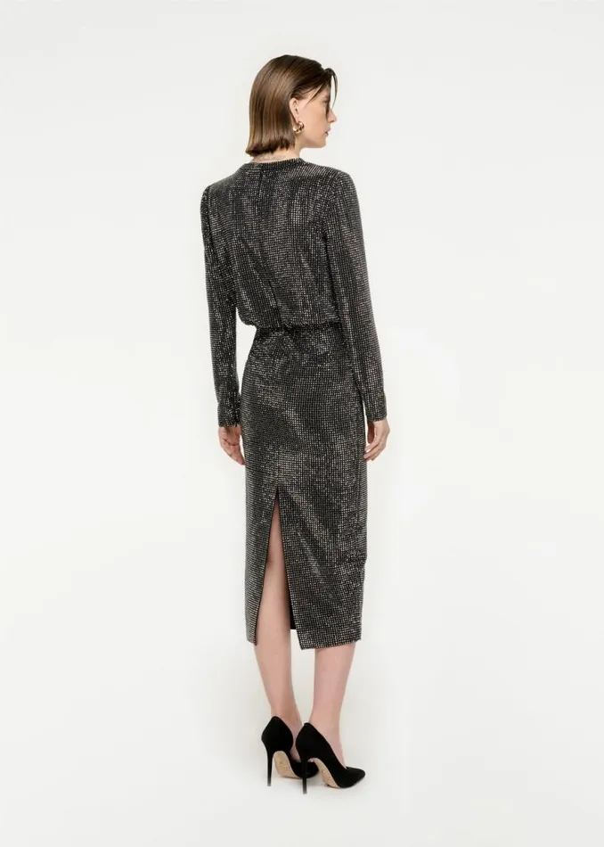 Women Dresses Roland Mouret Long Sleeve Diamante Midi Dress