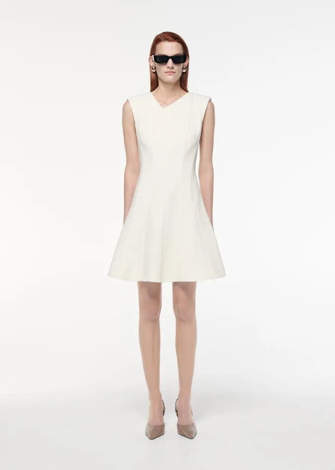 Women Dresses Roland Mouret Stretch Wool Silk Mini Dress
