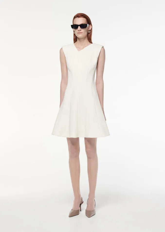 Women Dresses Roland Mouret Stretch Wool Silk Mini Dress