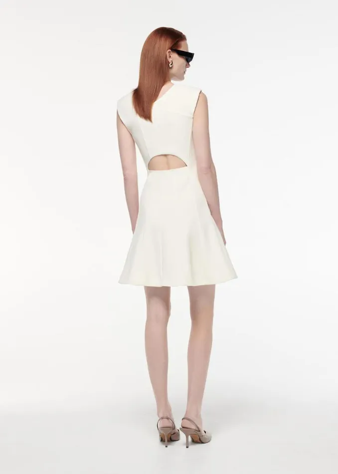 Women Dresses Roland Mouret Stretch Wool Silk Mini Dress