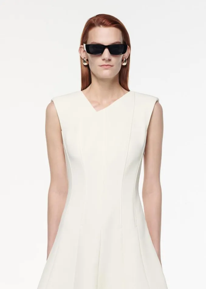 Women Dresses Roland Mouret Stretch Wool Silk Mini Dress