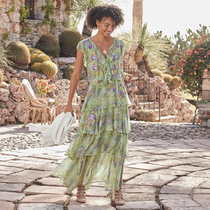 Women Edith Derby Dress Petite Fernfloral Sundance Catalog Dresses and Jumpsuits