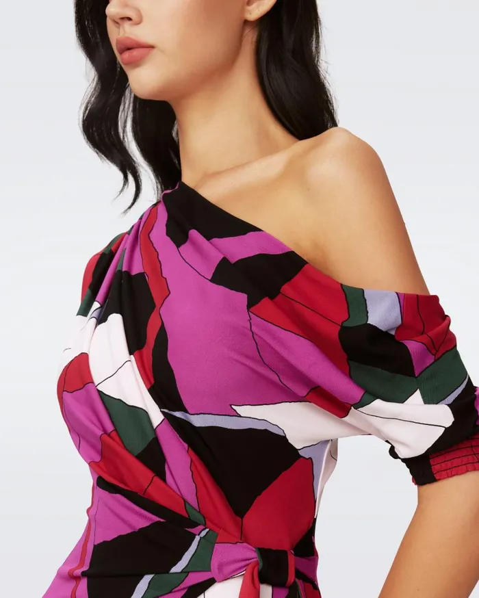 Women Eliana Faux Wrap Dress Huge Tendu DVF Dresses