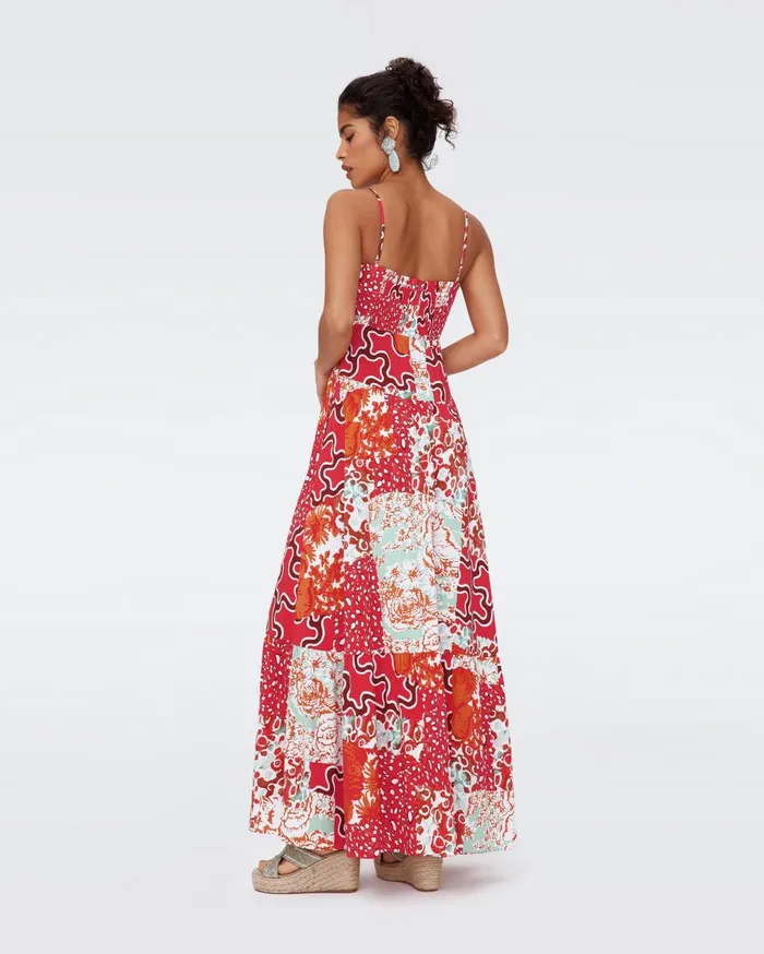 Women Etta Dress Solstice Flags Red DVF Dresses