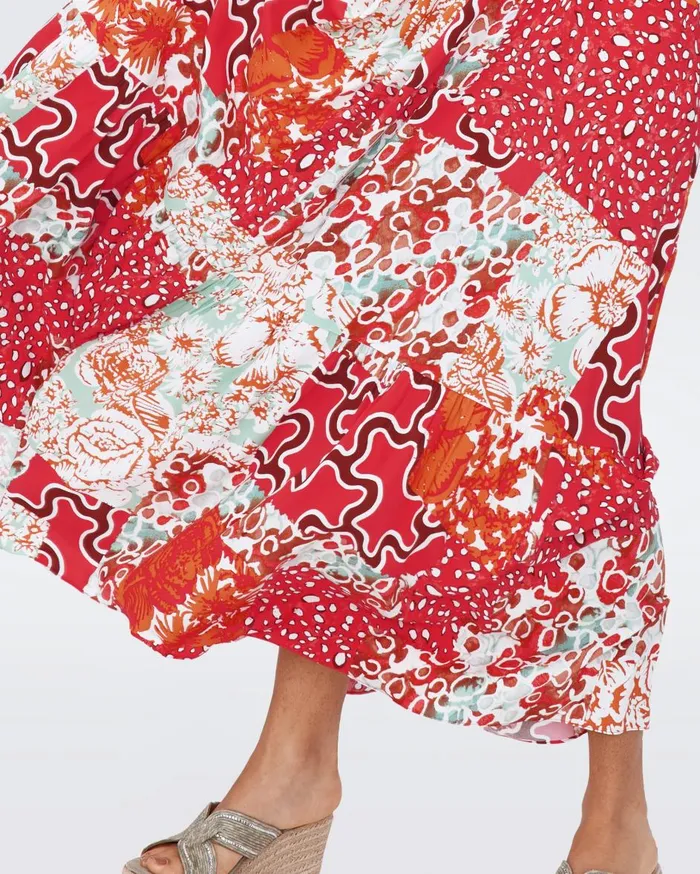 Women Etta Dress Solstice Flags Red DVF Dresses