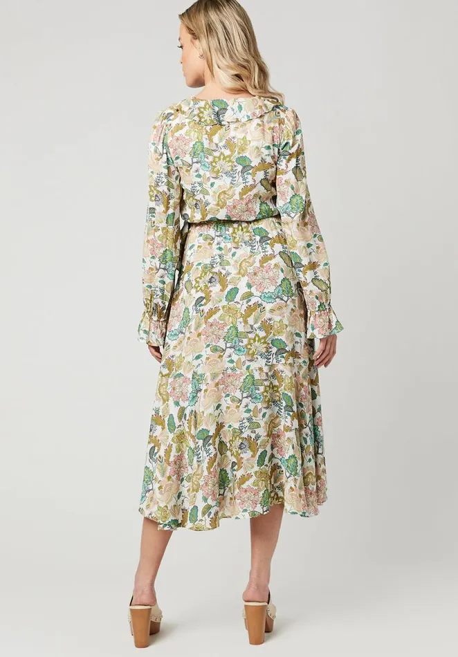 Women Floral Angelique Paysanne Dress Botanical Print Buffalo David Bitton Dresses and Jumpsuits