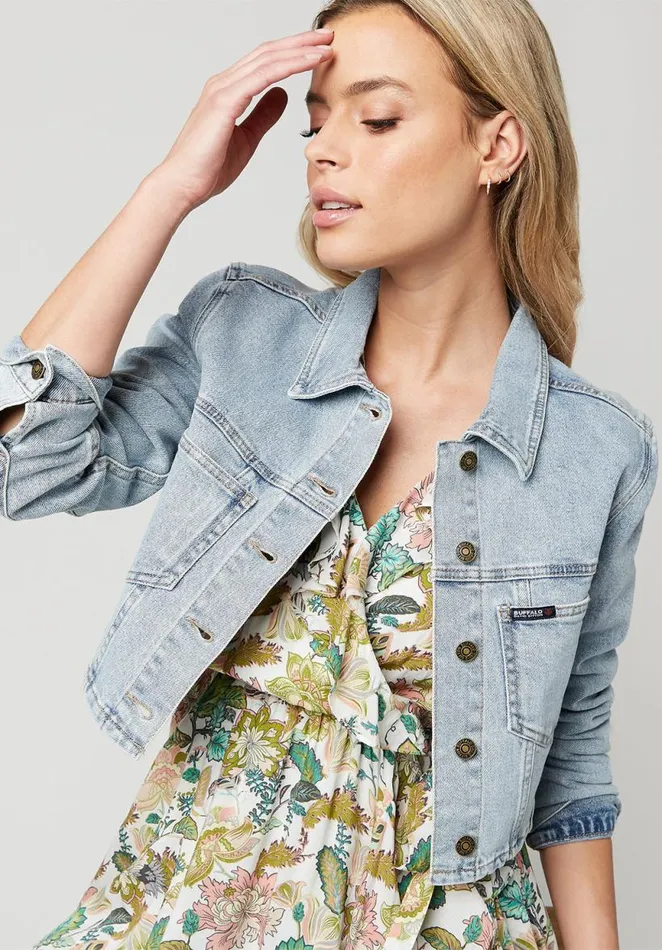 Women Floral Angelique Paysanne Dress Botanical Print Buffalo David Bitton Dresses and Jumpsuits