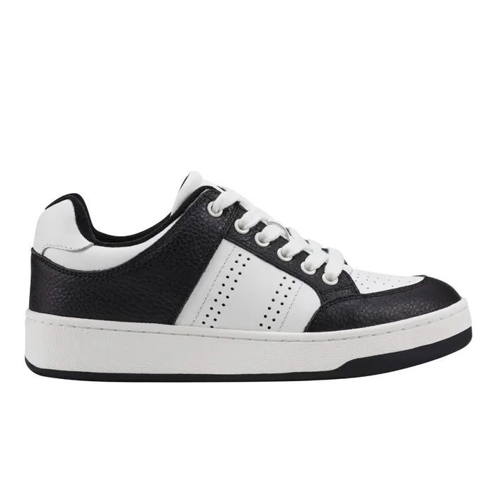Women Flynnt Laceup Sneaker Whiteblack Marc Fisher Loafers and Flats