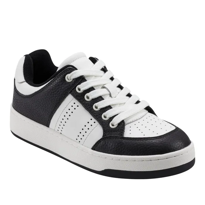 Women Flynnt Laceup Sneaker Whiteblack Marc Fisher Loafers and Flats
