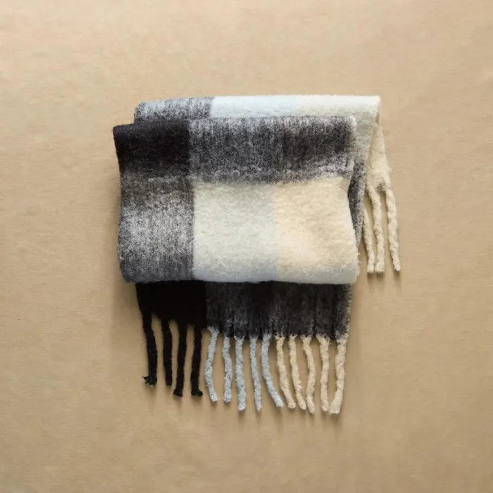 Women Gertie Scarf Black Cream Sundance Catalog Scarves and Gloves