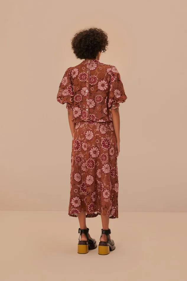 Women Gigi Tapestry Guipure Skirt Gigi Tapestry Sand FARM Rio Skirts