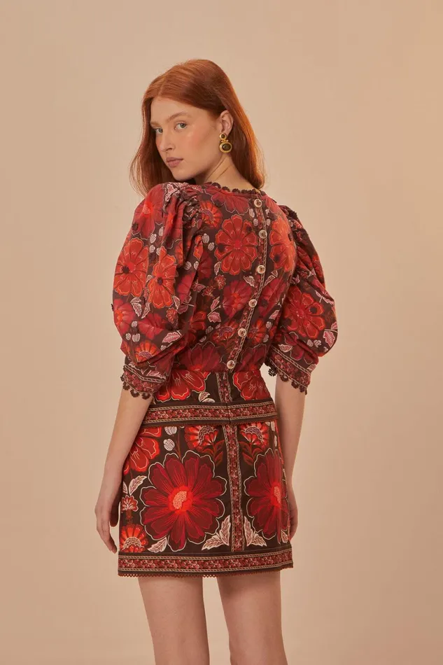 Women Gigi Tapestry Skirt Gigi Tapestry Brown FARM Rio Skirts Women Gigi Tapestry Skirt Gigi Tapestry Brown FARM Rio Skirts