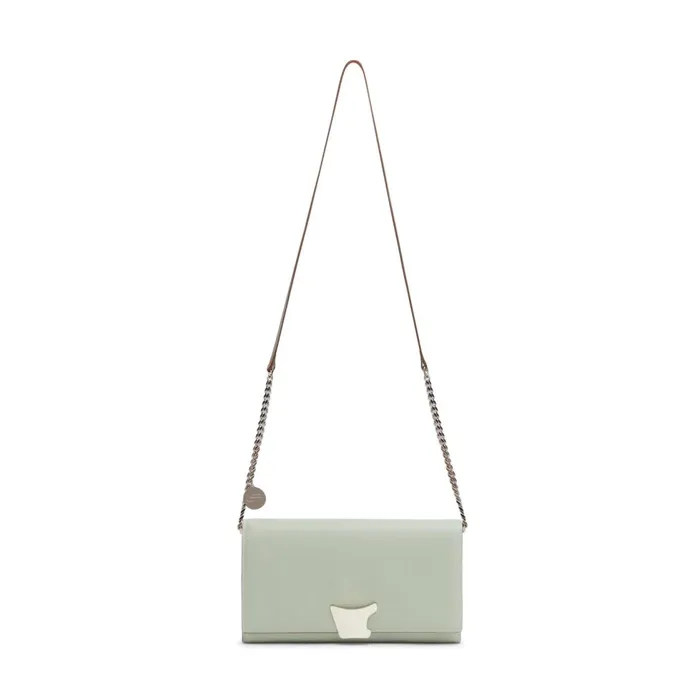 Women Green Leather Crossbody Bag Santoni Bags