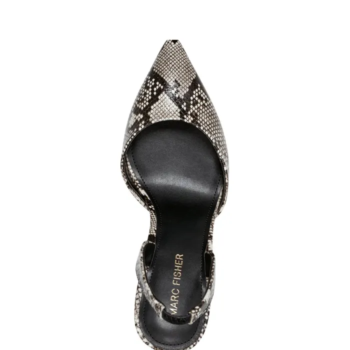 Women Hadya Slingback Pump Snake Print Marc Fisher Heels and Pumps