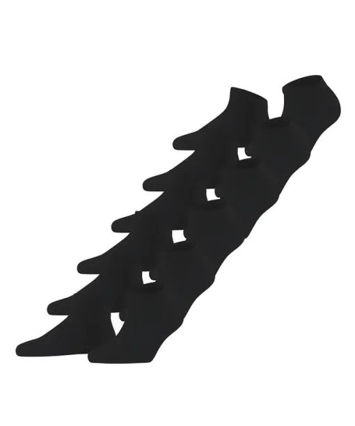 Women Happy Bundle 6Pack Women Sneaker Socks Black FALKE Ankle Socks