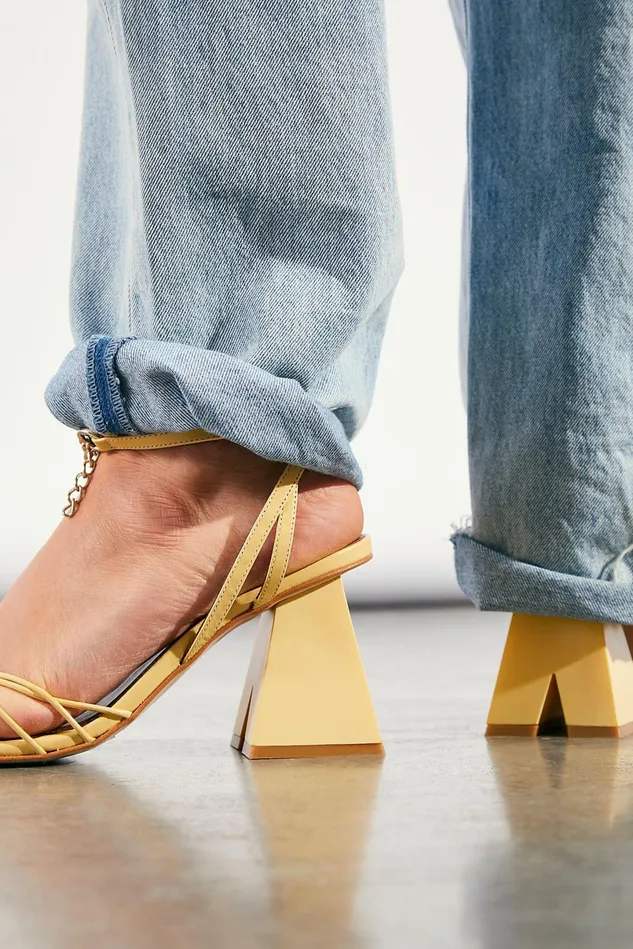 Women Heels Wedges Free People Alohas Cactus Heels Light Yellow