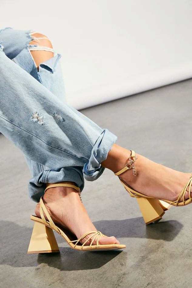 Women Heels Wedges Free People Alohas Cactus Heels Light Yellow