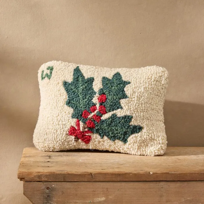 Women Holly Cheer Pillow Sundance Catalog Seasonal